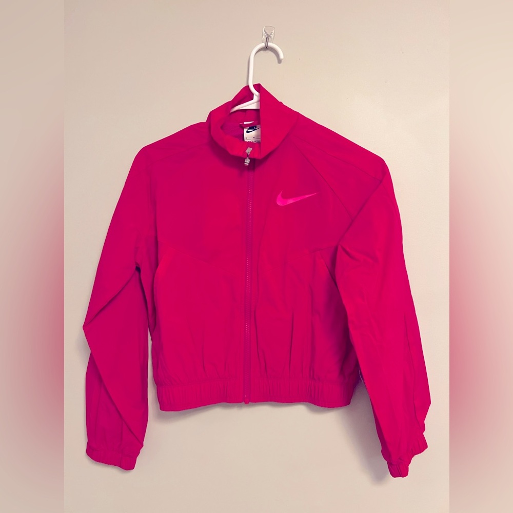 NIKE Kids Hot Pink Windbreaker Jacket- size M